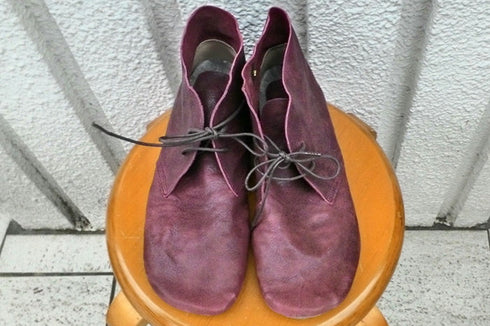 【KOBE DADA CAM-26 ボルドー】ユーズド風本革デザートブーツ